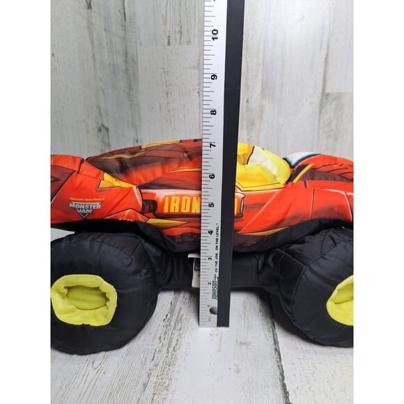 Marvel Iron Man Monster Jam Plush Truck Pillow HTF 2010 Stuffed Puff Toy - Picture 14 of 16